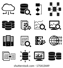 Big Data And Technology Icon Set