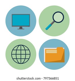 Big data technology icons