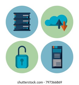 Big data technology icons