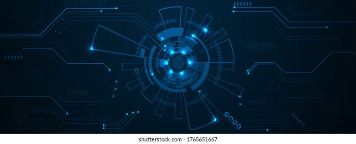 big data technology vector background. Particle Mist network Cyber security