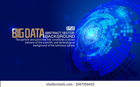 Big data technology vector illustration, Internet technology, technology, data and informatization, Internet, high technology, globalization, internationalization.