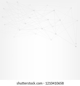 Big data and tecnology background with neural network vector illustration.