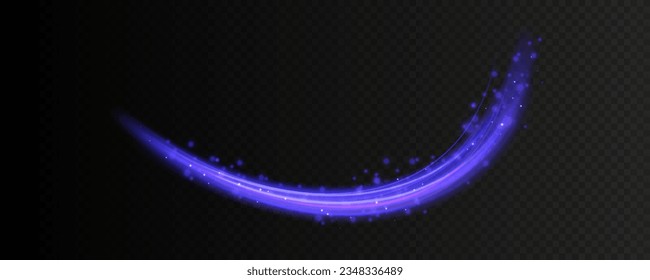 Visualisierung des Datenverkehrs, dynamischer Hochgeschwindigkeits-Datenstreaming-Verkehr. Neonfarbige leuchtende Linien Hintergrund, High-Speed-Lichtspuren Wirkung. Violett leuchtende Welle wirbelt, Impulskabel Linien.