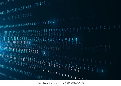 Big data transfer concepts in internet. Abstract virtual stream. Flowing digital code. Storage cloud structure. Graphic concept for your design.