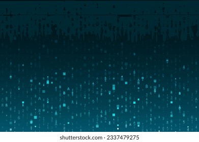 Big data transfer concepts in internet. Abstract virtual stream. Flowing digital code. Storage cloud structure. Graphic concept for your design.