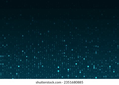 Big data transfer concepts in internet. Abstract virtual stream. Flowing digital code. Storage cloud structure. Graphic concept for your design.