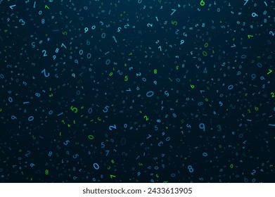Big data transfer concepts in internet. Abstract virtual stream. Flowing digital code. Storage cloud structure. Graphic concept for your design.