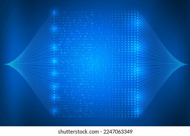 big data transformation abstract. digital lines big data analysic technology.