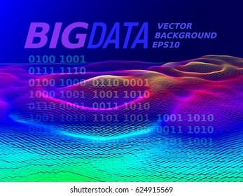 Big data. Vector 3d graph. Eps10. RGB Global colors