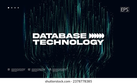 Big data vector background. Data funnel ai network. Quantum technology bigdata concept.