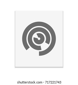 Big data Vector black icon on color sticker. Material design