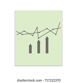 Big data Vector black icon on color sticker. Material design