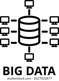Big Data vector icon illustration concept
