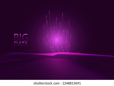 Big Data vector illustration. Futuristic technology Background.