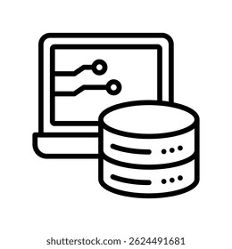 Big Data Vector outline icon. Eps10 file 