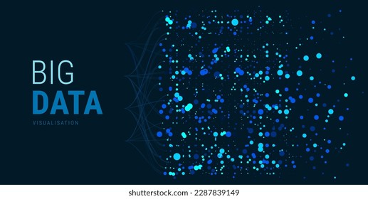 Big data visual information background. Social network concept. Connection vector background.