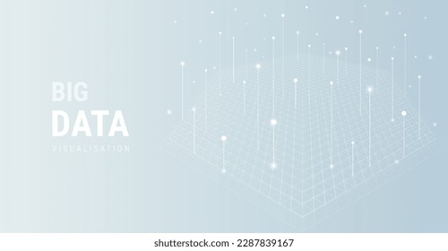 Big data visual information background. Social network concept. Connection vector background.