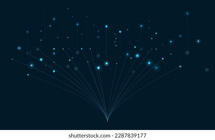Big data visual information background. Social network concept. Connection vector background.