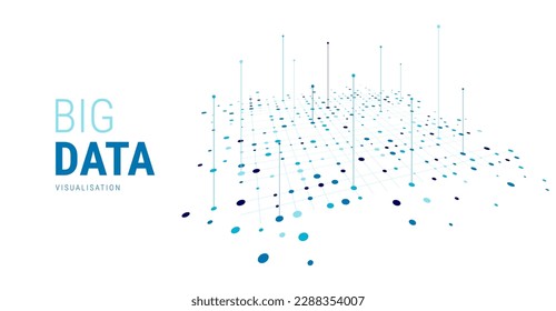 Big data visual information background. Connection vector background.