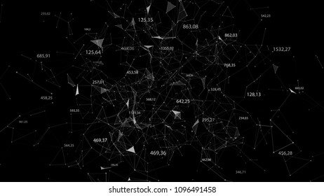 Big data visualization 3D. Technology wave. Analytics representation. Digital background.