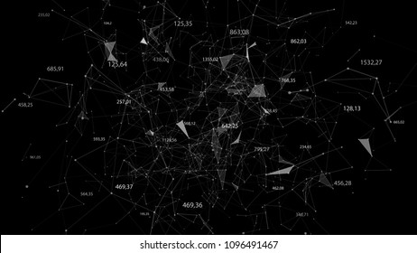 Big data visualization 3D. Technology wave. Analytics representation. Digital background.