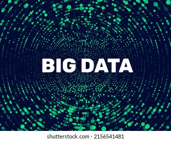 Big Data Visualization Abstract Background. Futuristic Science Finance Infographic Design. Complex Visual Data Circles. Abstract Data Graph. Vector Illustration.