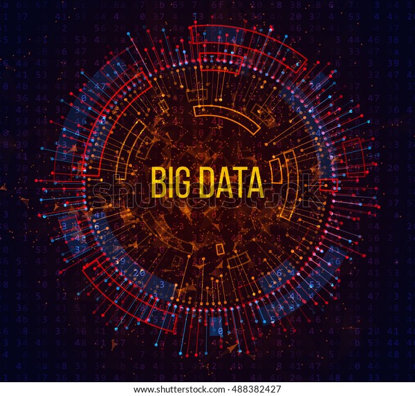 Big Data Visualisierung Abstrakter Hintergrund Mit Dots Array Stock Vektorgrafik Lizenzfrei