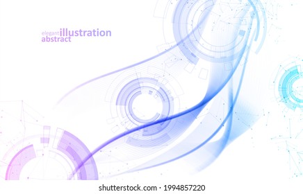 Big data visualization. Abstract polygonal space. Modern futuristic virtual abstract background. Graphic concept for your design.