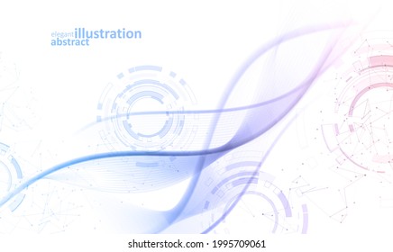 Big data visualization. Abstract polygonal space. Modern futuristic virtual abstract background. Graphic concept for your design.