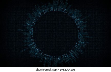 Big Data visualization. Abstract technology background. Vector illustration.