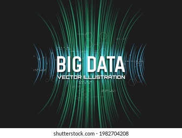 Big Data visualization. Abstract technology background. Vector illustration.