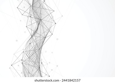 Big data visualization. Abstract technology innovation communication concept digital blue design background. Vector illustration