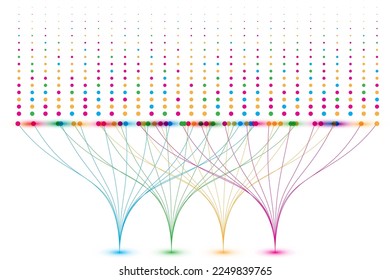 big data visualization analysic technology abstract background.