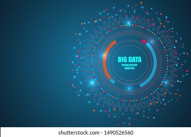 Big data visualization analysis abstract background. Technology digital analysis. 