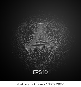 Big data visualization. Background 3d .Big data connection background. Cyber technology Ai tech wire network futuristic wireframe data visualisation. Vector illustration . Artificial intelligence .