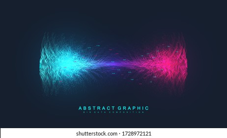 Big data visualization background. Graphic abstract background communication. Perspective backdrop. Analytical network visualization. Network and connection background. Vector illustration