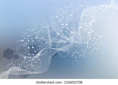 Big Data Visualization Background. Modern futuristic virtual abstract background. Science network pattern, connecting lines and dots. Global network connection vector