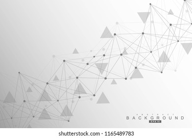 Big Data Visualization Background. Modern futuristic virtual abstract background. Science network pattern, connecting lines and dots. Global network connection vector