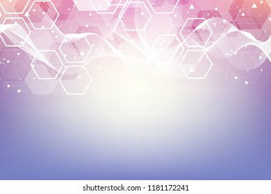 Big Data Visualization Background. Modern futuristic virtual abstract background. Science network pattern, connecting lines and dots. Global network connection vector