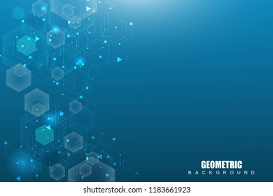 Big Data Visualization Background. Modern futuristic virtual abstract background. Science network pattern, connecting lines and dots. Global network connection vector