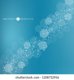 Big Data Visualization Background. Modern futuristic virtual abstract background. Science network pattern, connecting lines and dots. Global network connection vector