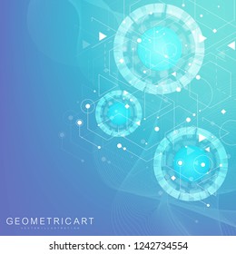 Big Data Visualization Background. Modern futuristic virtual abstract background. Science network pattern, connecting lines and dots. Global network connection vector