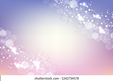 Big Data Visualization Background. Modern futuristic virtual abstract background. Science network pattern, connecting lines and dots. Global network connection vector