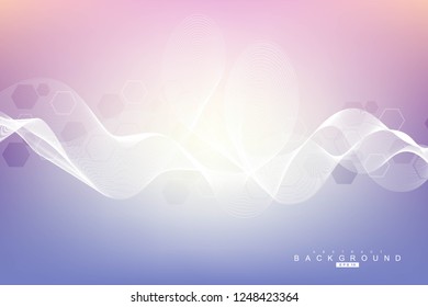 Big Data Visualization Background. Modern futuristic virtual abstract background. Science network pattern, connecting lines and dots. Global network connection vector