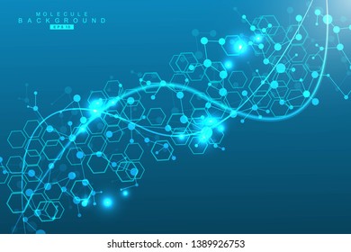 Big Data Visualization Background. Modern futuristic virtual abstract background. Science network pattern, connecting lines and dots. Global network connection vector