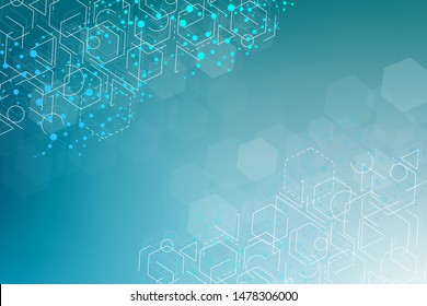 Big Data Visualization Background. Modern futuristic virtual abstract background. Science network pattern, connecting lines and dots. Global network connection vector.