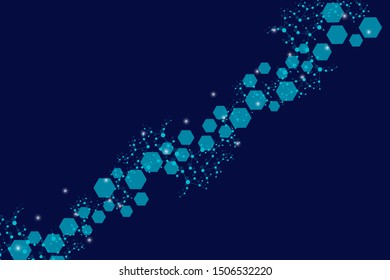 Big Data Visualization Background. Modern futuristic virtual abstract background. Science network pattern, connecting lines and dots. Global network connection vector.