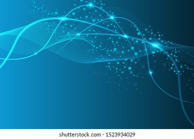 Big Data Visualization Background. Modern futuristic virtual abstract background. Science network pattern, connecting lines and dots. Global network connection .