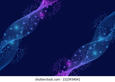 Big Data Visualization Background. Modern futuristic virtual abstract background. Science network pattern, connecting lines and dots. Global network connection .