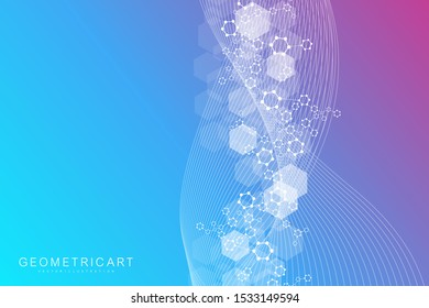 Big Data Visualization Background. Modern futuristic virtual abstract background. Science network pattern, connecting lines and dots. Global network connection vector.